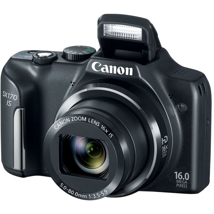 Canon PowerShot SX170 IS 16.0 MP Digital Camera, Black (discontinued by manufacturer) N3