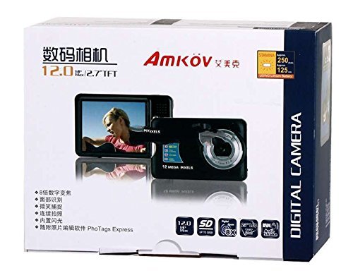 Amikov 800-Fe 12 Mega Pixel 2.7" Tft Lcd Hd Digital Camera With 8X Digital Zoom, Smile Capture (Red) Produced... N5