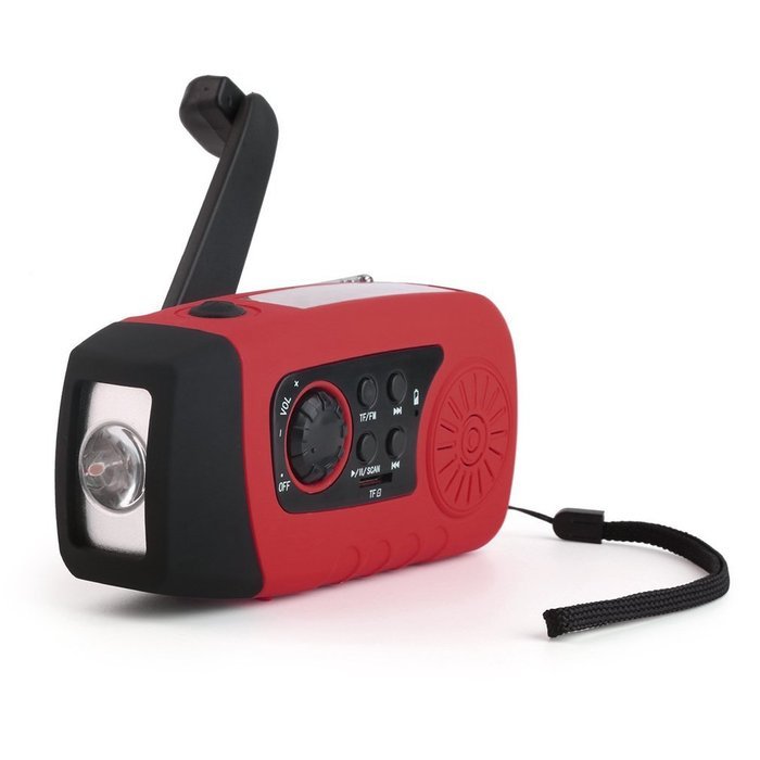 Solar LED Flashlight, OUTAD Portable Hand Crank Self Powered Emergency Radio with 2000mAh Smart Phone Charger,... N7