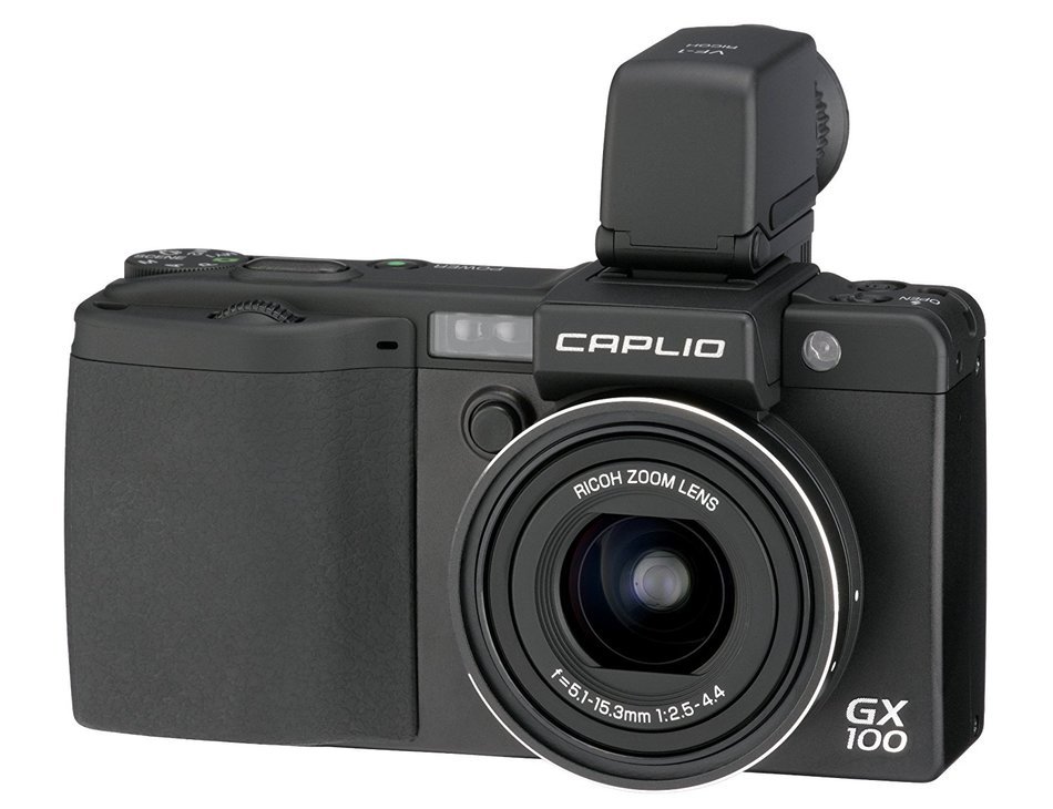 Ricoh Caplio GX100 10MP Digital Camera with 3x Wide Angle Zoom Lens and VF1 Removable LCD Viewfinder N2