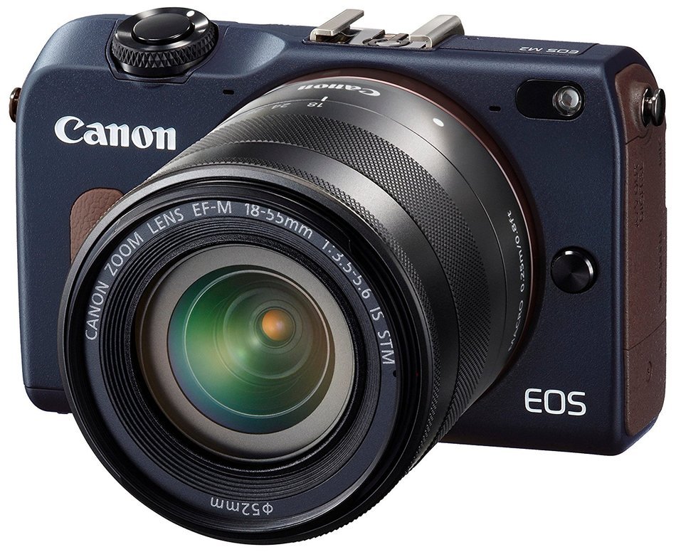 Canon EOS M2 Mirrorless Digital Camera with EF-M 18-55mm + EX90 Speedlite Flash Kit (Blue) International Model... N3