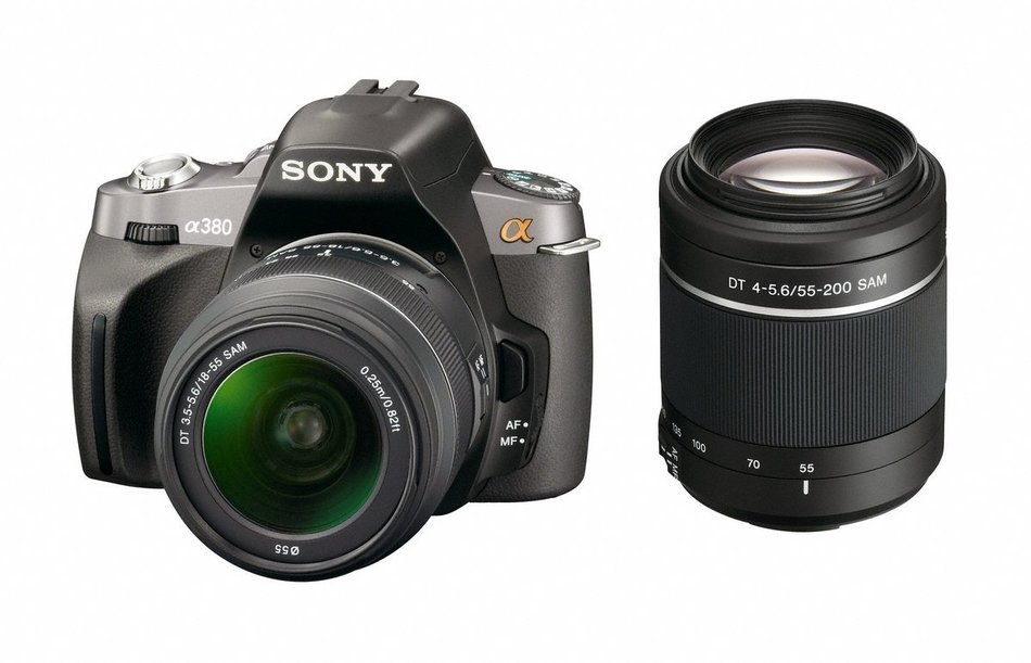 Sony Alpha A380Y 14.2 MP Digital SLR Camera with Super SteadyShot INSIDE Image Stabilization and 18-55mm and...