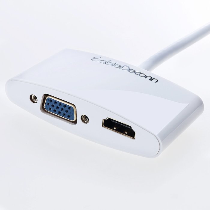 Mini DP to HDMI VGA Adapter,CableDeconn Multi-Function Mini DisplayPort (Compatible Thunderbolt) to HDMI VGA Converter... N7