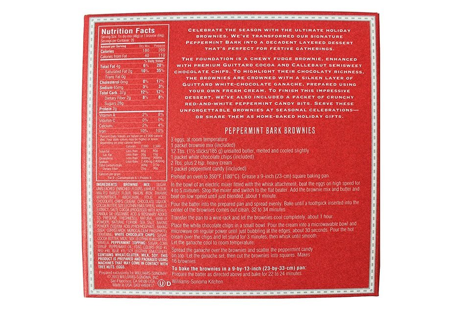 Williams-Sonoma Peppermint Bark Brownie Mix N2