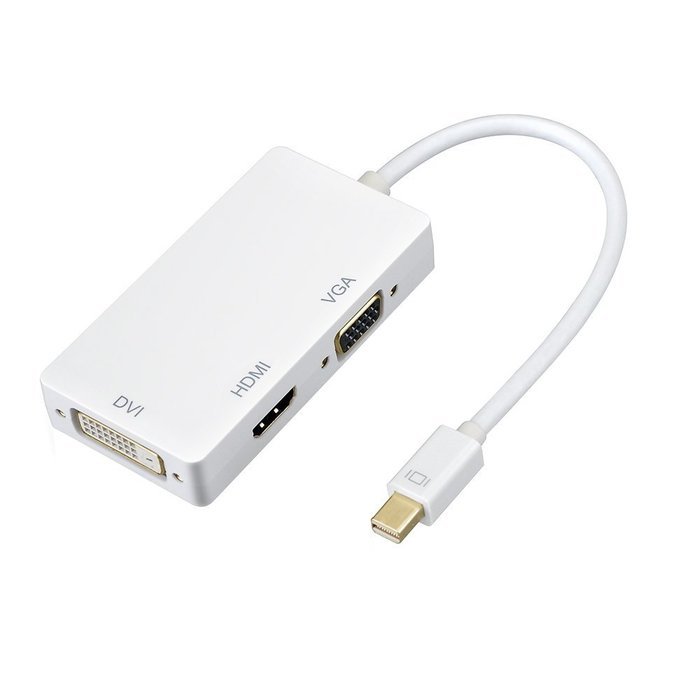 OMorc 3-in-1 Mini DisplayPort (Thunderbolt) to DVI VGA HDMI TV Adapter Cable for Apple iMac and MacBook Surface... N10