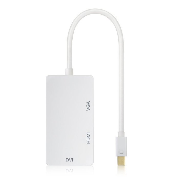 OMorc 3-in-1 Mini DisplayPort (Thunderbolt) to DVI VGA HDMI TV Adapter Cable for Apple iMac and MacBook Surface... N11