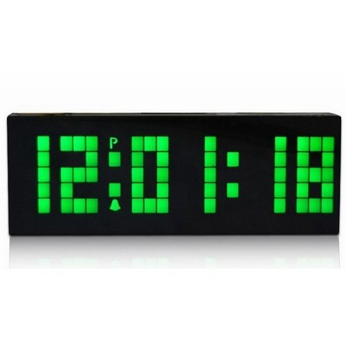 Digital Large Big Number Jumbo LED snooze wall desk Alarm clock count down timer with calendar -Green Light N2