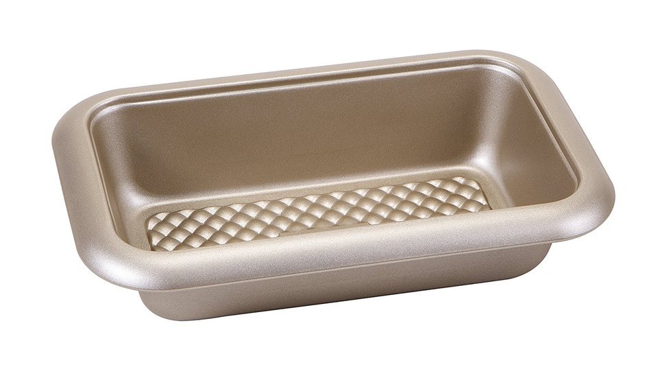 Art and Cook Non-Stick Carbon Steel Loaf Pan, 11" x 6.5", Champagne