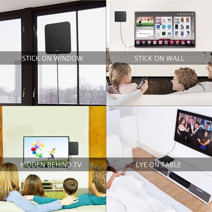 Pictek HDTV Antenna, Indoor Digital TV Antenna 35Miles, with Al Material for Signal Reception N3