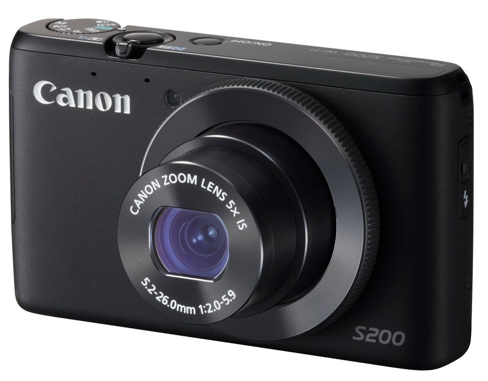 PSS200 5 times zoom (Black) F value of 2.0 wide-angle 24mm optical digital camera Canon PowerShot S200 (BK) -... N4