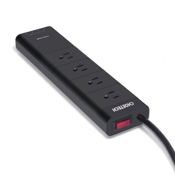 CHOETECH C0045S 30W Multi Port USB Desktop Travel Wall Charger with 320 Joule 4 AC Power Supply Surge Protector... N2