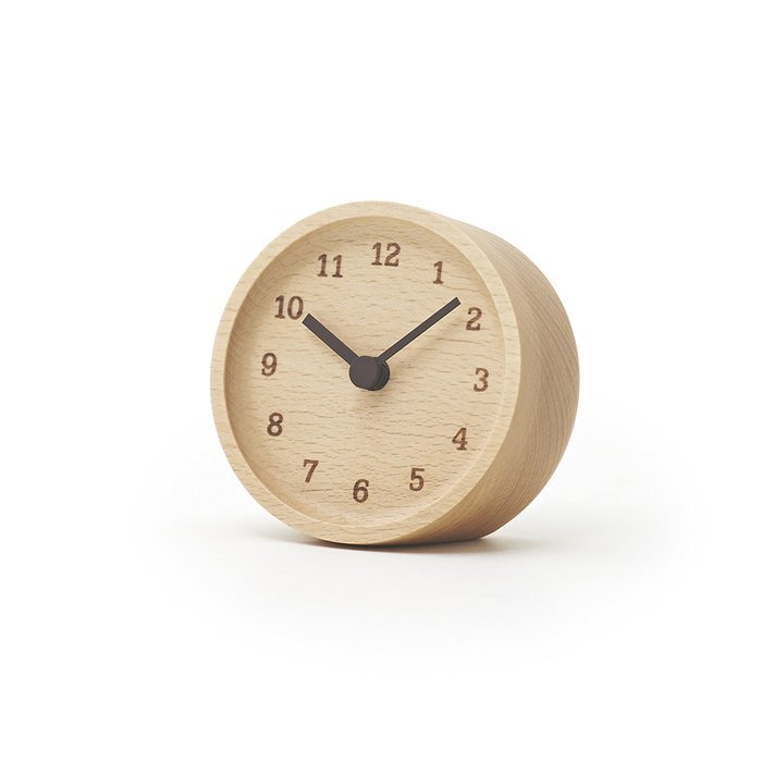Lemnos MUKU Wooden Desktop Clock Beech N2