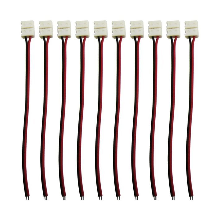 DODOLIGHTNESS 10Pcs Connector Adapter Cable LED PCB Strip 3528 to 3528 Single Color 8mm Free Welding N14