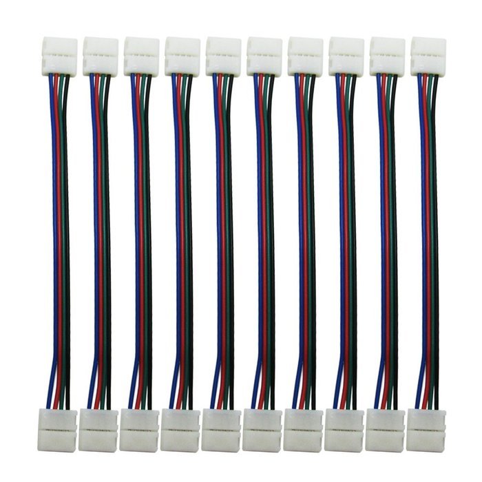 DODOLIGHTNESS 10Pcs Connector Adapter Cable LED PCB Strip 3528 to 3528 Single Color 8mm Free Welding N17