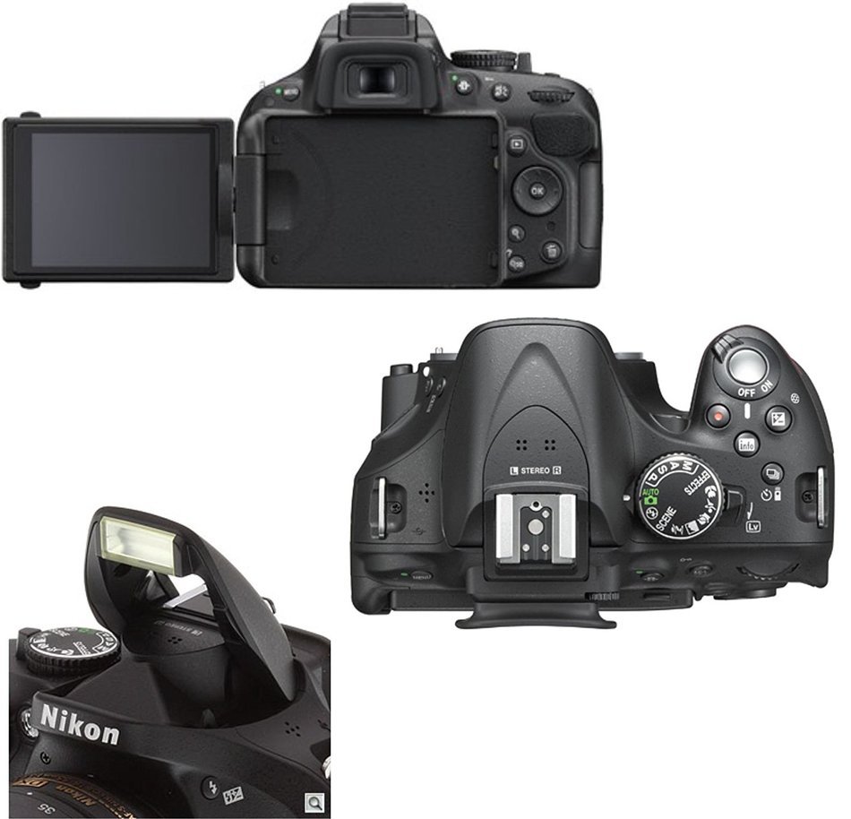 Nikon D5200 DSLR Camera Kit + Nikon Nikkor 18-55mm VR AF-P Zoom Lens + Tamron 70-300mm AF Telephoto Zoom Lens... N2