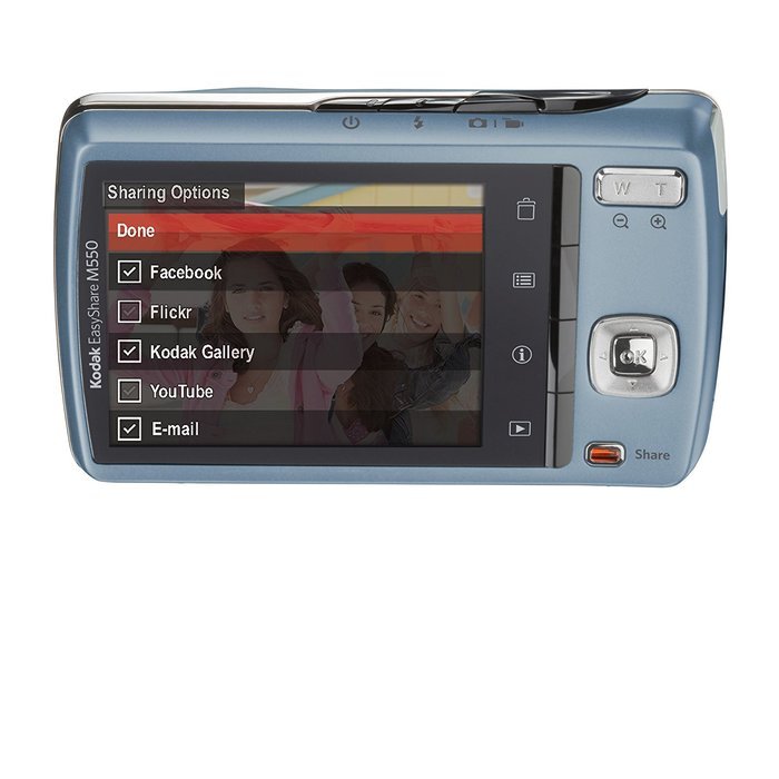 Kodak Easyshare M550 12 MP Digital Camera with 5x Wide Angle Optical Zoom and 2.7-Inch LCD (Blue) N5
