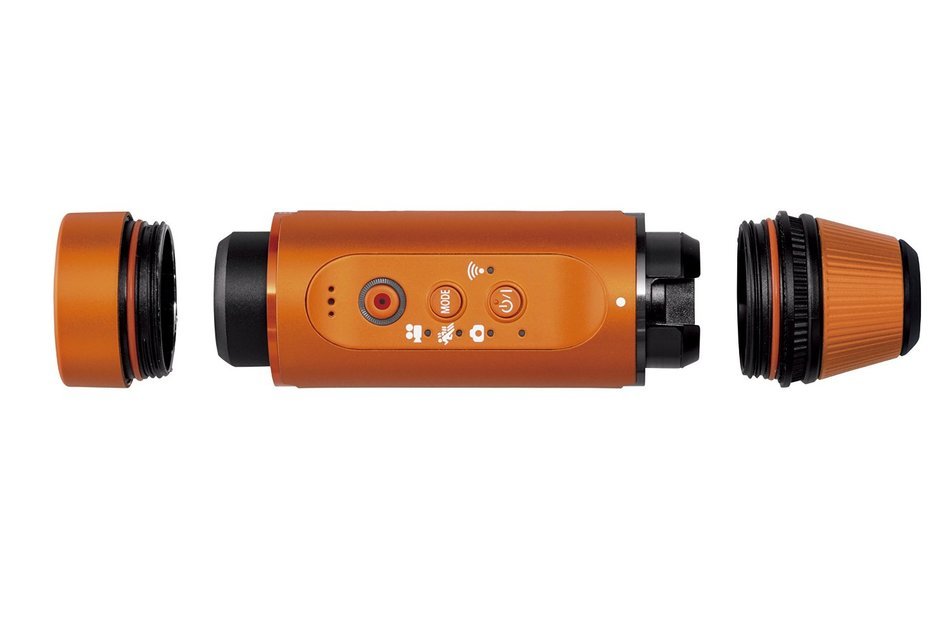 Panasonic A1: Ultra-Light Wearable HD Action Cam - HX-A1MD (Orange) N13