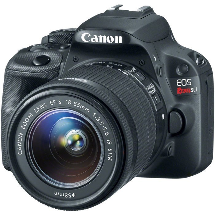 Canon EOS Rebel SL1 Digital SLR Camera & EF-S 18-55mm IS STM & 75-300mm III Lens with 32GB Card + Case + Battery... N3