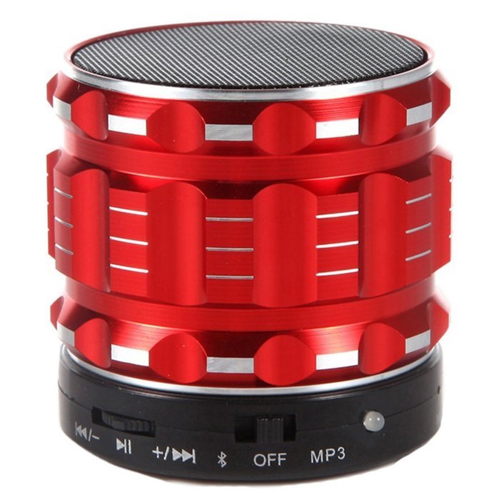 Generic Metal Steel Wireless Bluetooth Speaker Support FM Radio Color ( Red ) N6