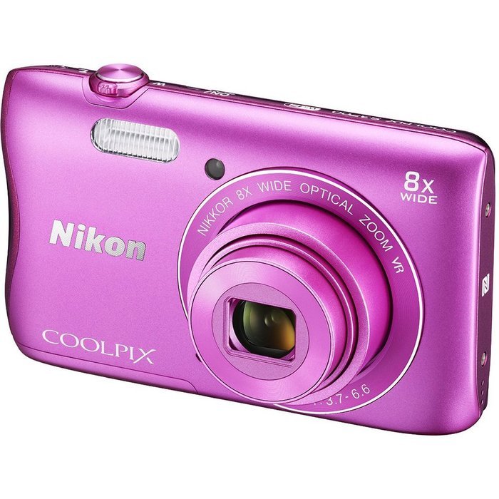 Nikon COOLPIX S3700 Digital Camera with 8x Optical Zoom and Built-In Wi-Fi (Pink) N14