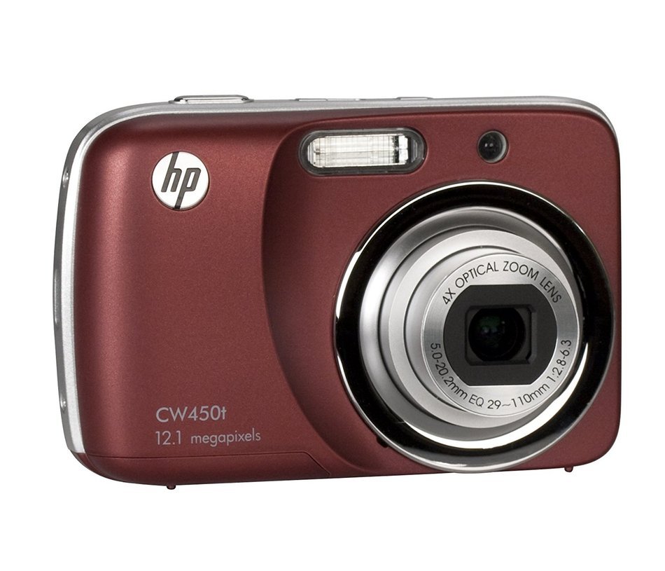 HP CW450T 12 MP Digital Camera with 4X Optical Zoom and 2.7-Inch Touchscreen LCD (Merlot) N7