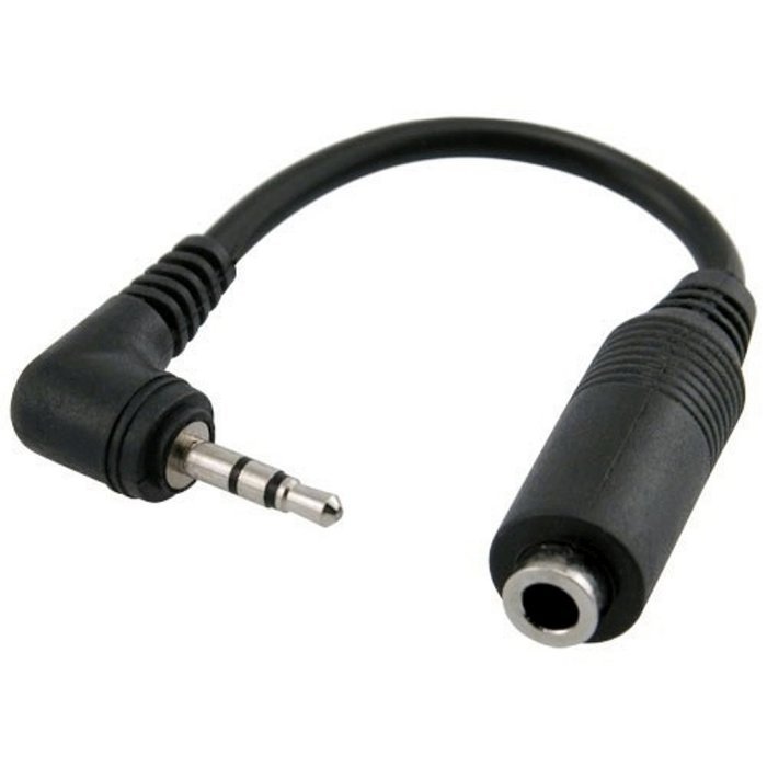 Cables4PC 2.5mm Male Plug to 3.5mm Female Stereo Adapter Cable for ipod PDA
