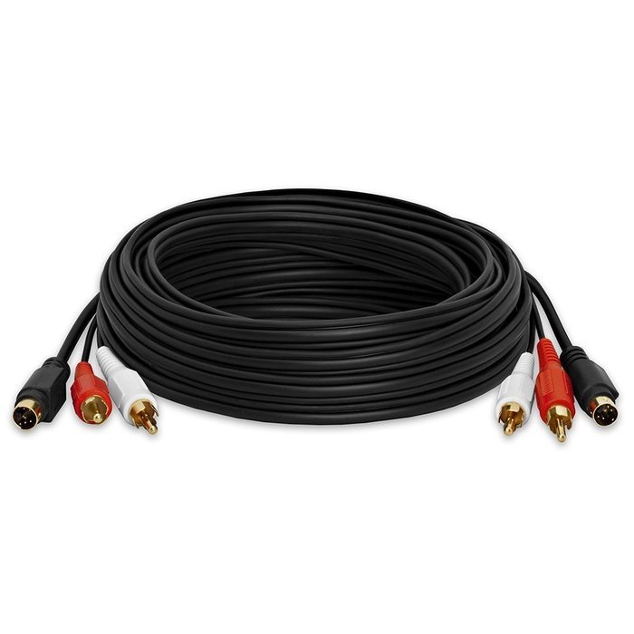 Cmple - S-Video & 2-RCA Audio Cable Combo, Gold Plated - 3ft N5