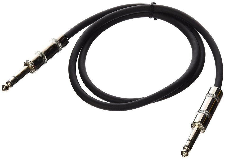 Seismic Audio - SATRX-3 - Black 3' 1/4" TRS to 1/4" TRS Patch Cable