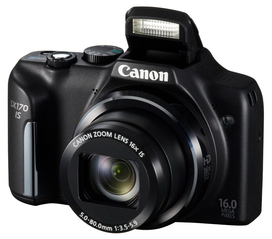 Canon PowerShot SX170 digital camera wide angle 28mm optical 16x zoom PSSX170IS - International Version (No Warranty) N6