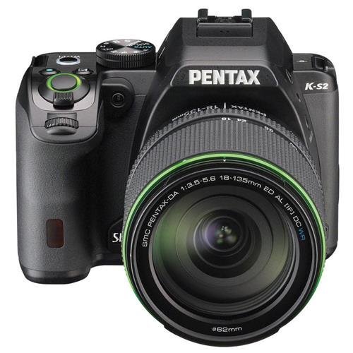 Pentax K-S2 SLR lens kit w/18-135mm WR 20 MP Weatherized Wi-Fi/NFC Enabled SLR Camera, Black N3