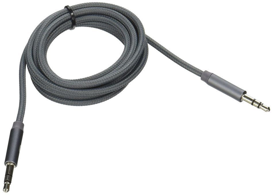 iHome - 5' Aluminum Braided Audio Aux Cable &ndash; 3.5mm 1/8&rdquo; Male to Male for Home & Car &ndash; iPhone, Android, Computer...