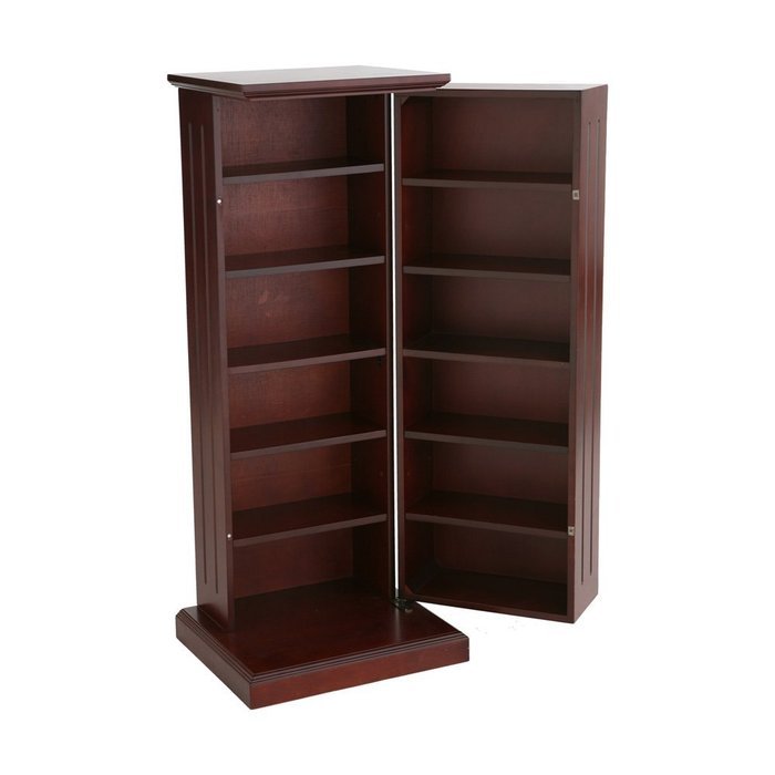 SEI Black Media Storage Pedestal, Espresso N4