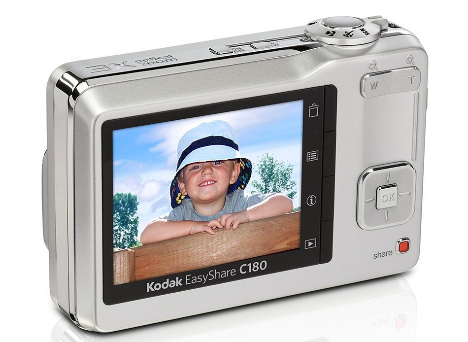 Kodak C180 10 MP HD Digital Camera with 3x Optical Zoom and 2.4 LCD Screen (Silver) N3