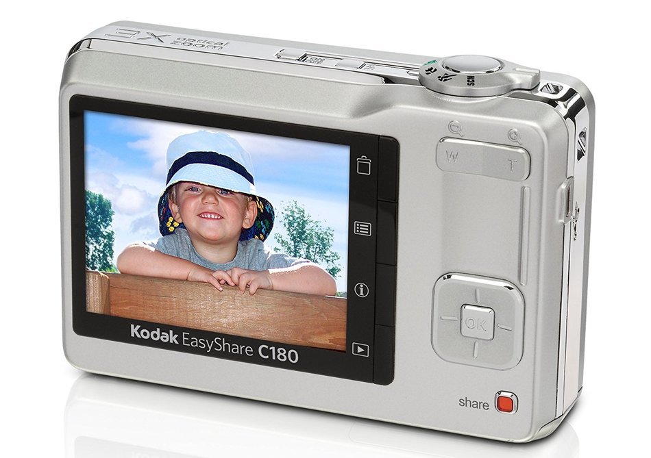 Kodak C180 10 MP HD Digital Camera with 3x Optical Zoom and 2.4 LCD Screen (Silver) N4
