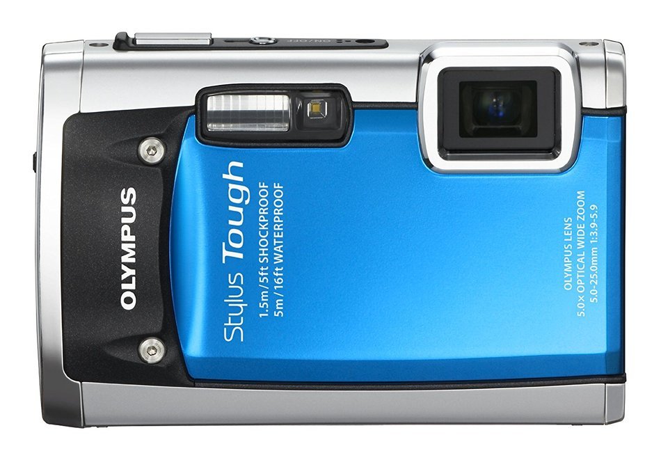 Olympus Stylus Tough 6020 14MP Digital Camera with 5x Wide Angle Zoom and 2.7 inch LCD (Blue) (Old Model) N2