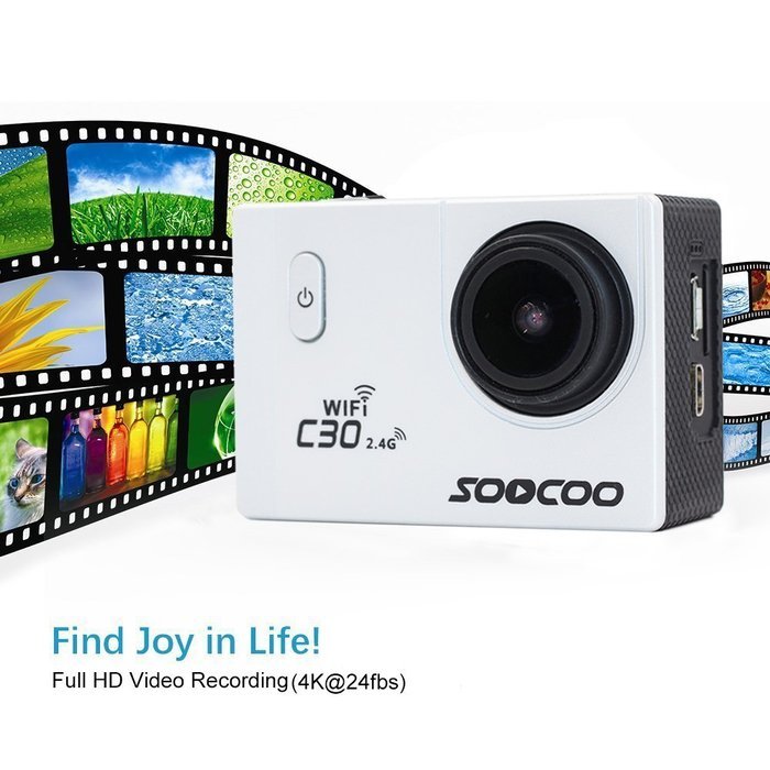 Sports Camera, SOOCOO 4K Action Camera 20MP 2.0 Inch Waterproof Diving Camera Wrist 2.4G Wireless RF Remote Control... N2