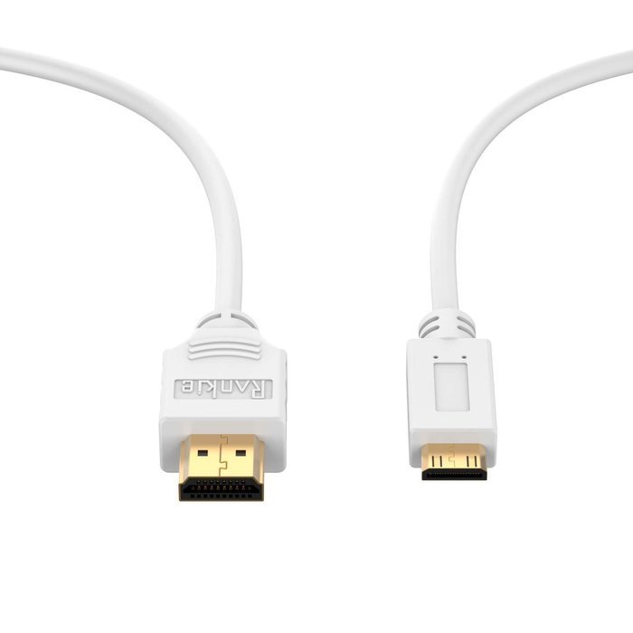 Mini HDMI to HDMI Cable, Rankie High-Speed Mini-HDMI to HDMI Cable - 6 Feet (Black) - R1110 N6