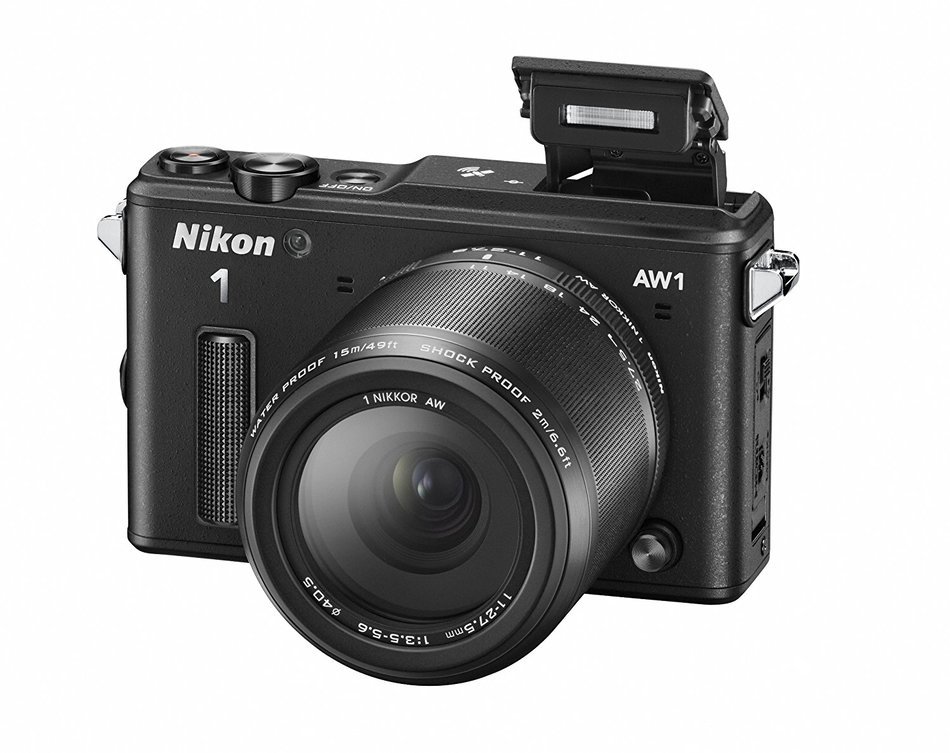 Nikon mirrorless single-lens camera Nikon1 AW1 waterproof zoom lens kit black N1AW1LKBK [International Version... N8