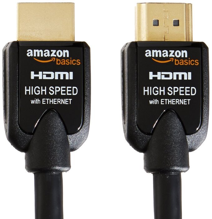 AmazonBasics High-Speed HDMI Cable - 6.5 Feet (2 Meters) Supports Ethernet, 3D, 4K and Audio Return N2