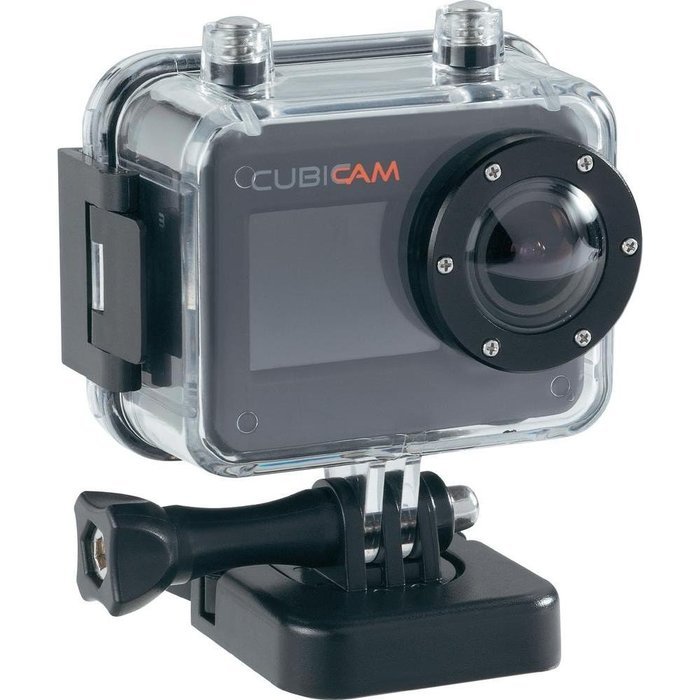 1080p Sports Action Camera 'Wave' - 1.5 Inch Display, 30M Waterproof, G-Sensor, Touch Button, 4 Mounts, 4x Digital...