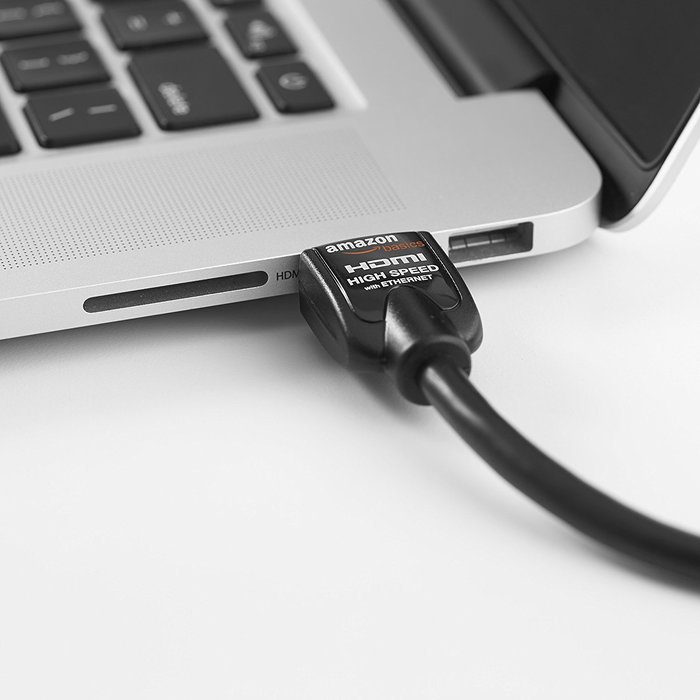 AmazonBasics High-Speed HDMI Cable - 6.5 Feet (2 Meters) Supports Ethernet, 3D, 4K and Audio Return N4