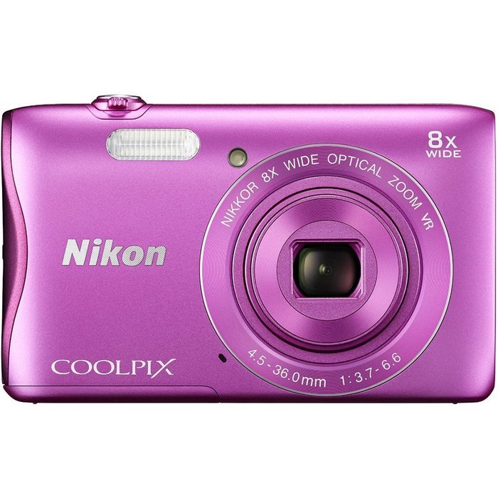 Nikon COOLPIX S3700 Digital Camera with 8x Optical Zoom and Built-In Wi-Fi (Pink) N15
