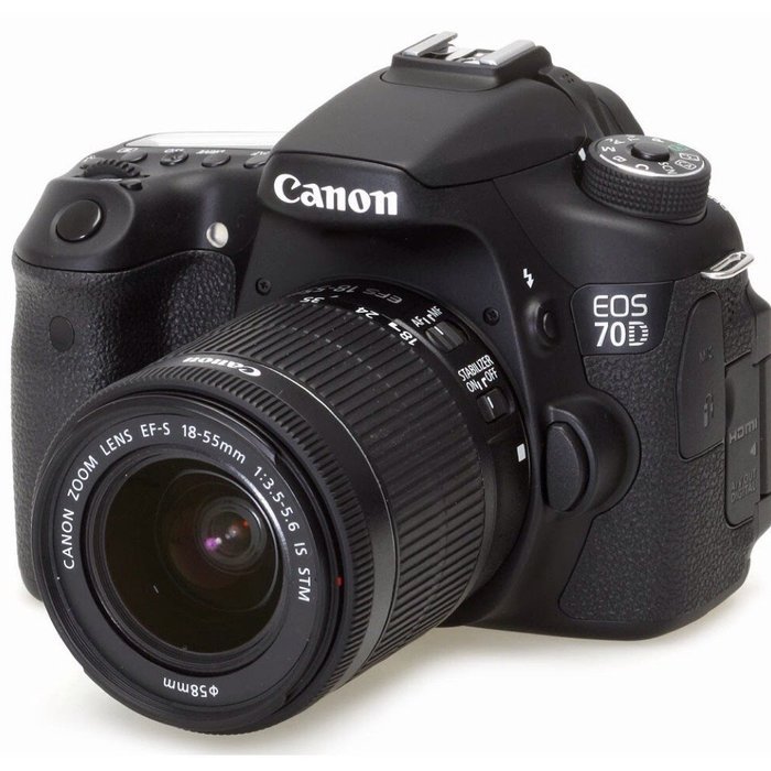 Canon EOS 70D DSLR Camera with 18-55mm IS STM and 55-250mm IS STM Lenses