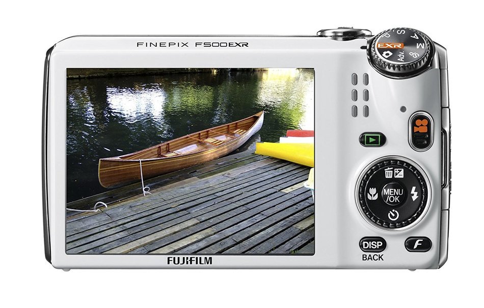 Fujifilm FinePix F500EXR 16 MP CMOS Digital Camera with Fujinon 15x Super Wide Angle Zoom Lens (White) Grey Market... N8