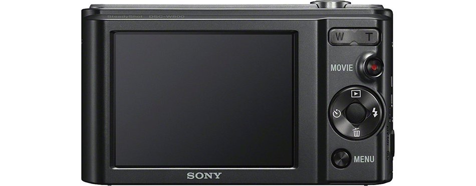 Sony DSCW800 Compact Digital Camera - Black (20.1 MP, 5x Optical Zoom) N4