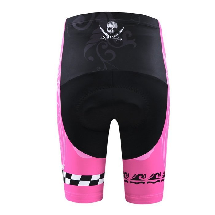 Ophelia Women Short Sleeve Cycling Jersey Pant Set+arm Sleeves(Skull,S) N89