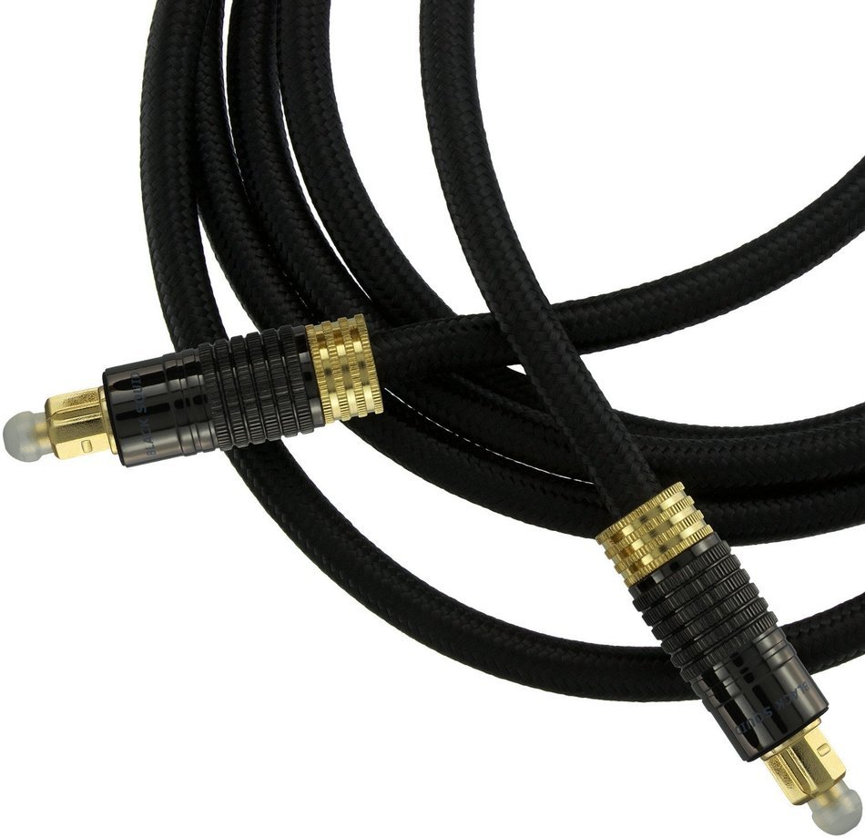 Digital Audio Cable (3.3 Feet) - TOSLINK Fiber Optic (S/PDIF, ADAT, EIAJ) - Braided Cord - JIS F05 Male to Male... N3