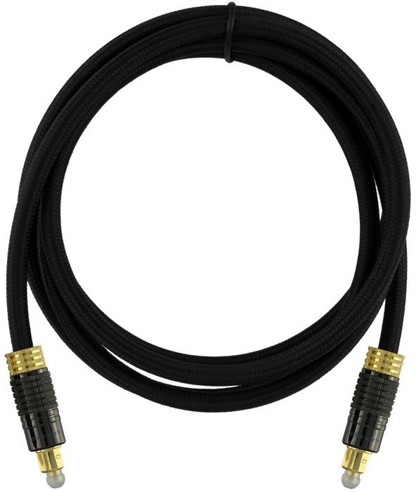 Digital Audio Cable (3.3 Feet) - TOSLINK Fiber Optic (S/PDIF, ADAT, EIAJ) - Braided Cord - JIS F05 Male to Male... N4