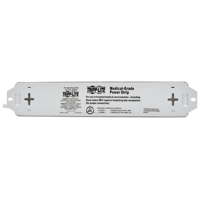 Tripp Lite 4 Outlet Medical-Grade Power Strip, For Patient-Care Vicinity, 15ft Cord with 5-15-HG Plug (PS-415-... N6