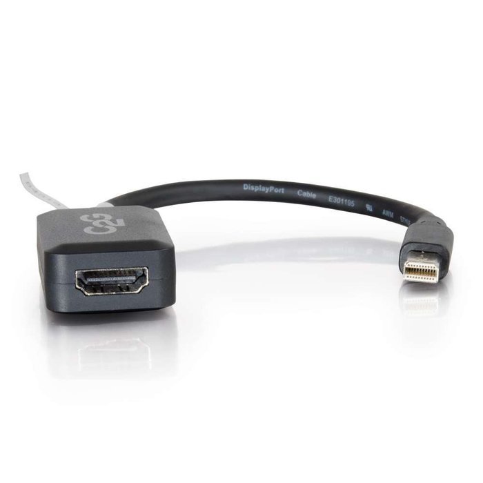 C2G Mini DisplayPort to HDMI Adapter Converter &ndash; White N4
